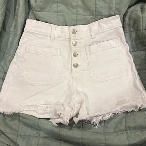 Madewell white jean shorts!